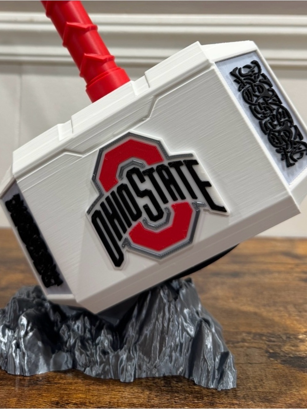 Buckeyes Ohio State University 13” Thor Hammer & Rock NCAA Collegiate Fan Gift